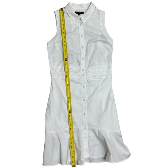 Banana Republic Poplin Ruched Waist Shirt Dress
SZ 4 White Summer Career Wear - Picture 6 of 7